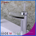 Fyeer cascada Crative en forma de abanico de un solo toque grifo mezclador de agua grifo lavabo cuenca del baño